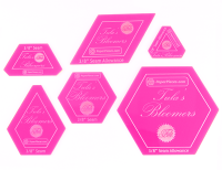 Tula Pink Tula's Bloomers 6 Piece Acrylic Fabric Cutting Templates with 3/8" Seam Allowance