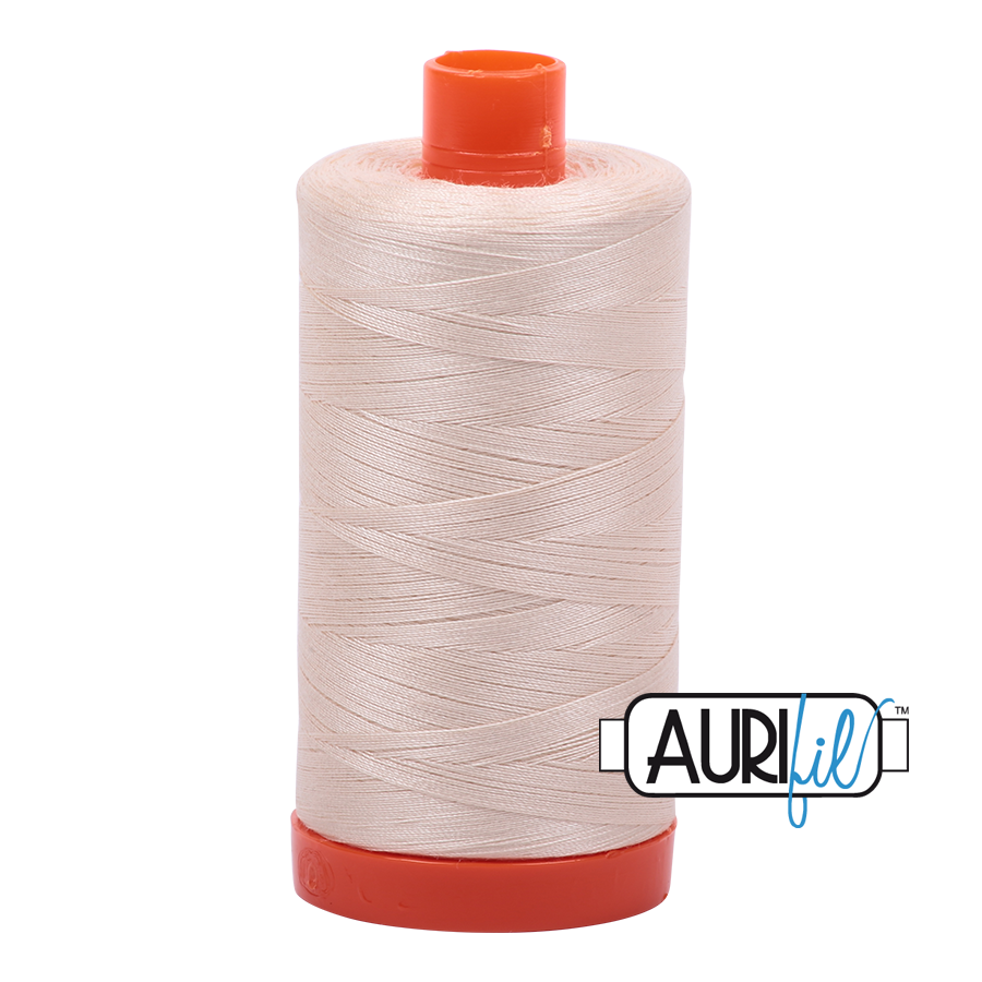 Aurifil 80wt Cotton Thread Large Spool 1300m 2000 Light Sand