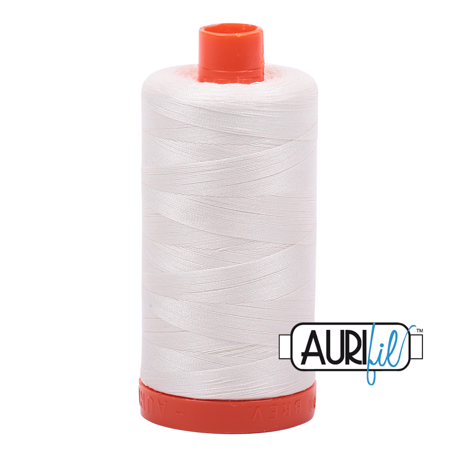 Aurifil 80wt Cotton Thread Large Spool 1300m 2026 Chalk