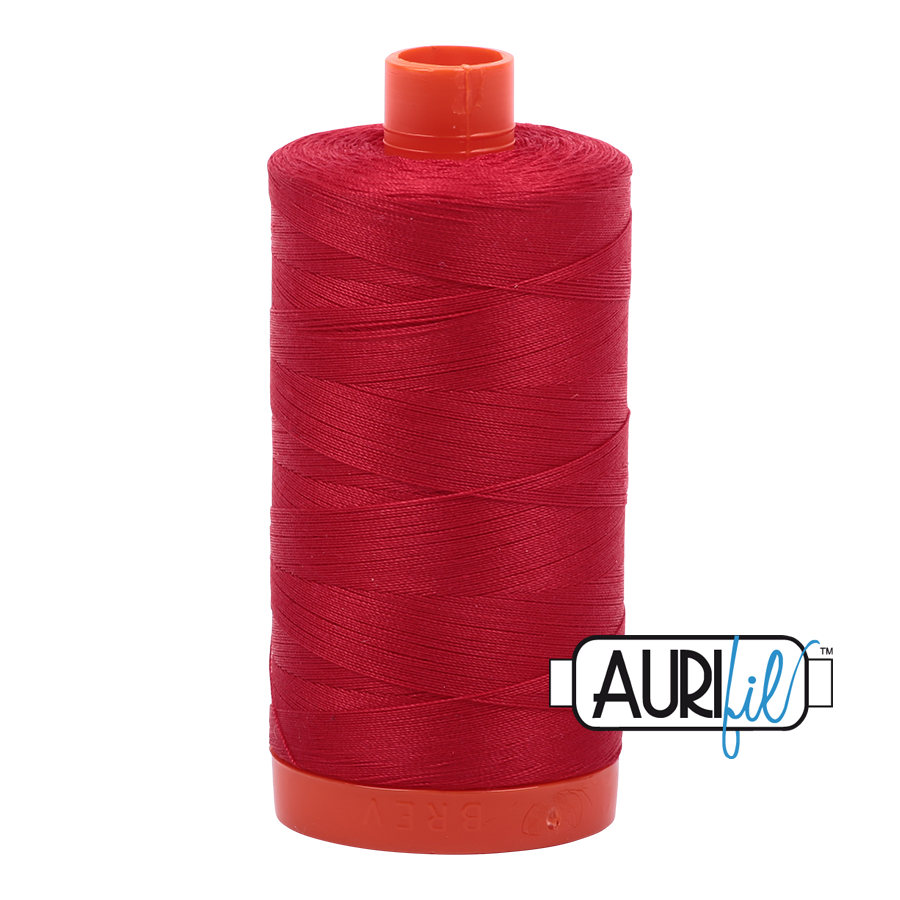 Aurifil 80wt Cotton Thread Large Spool 1300m 2250 Red