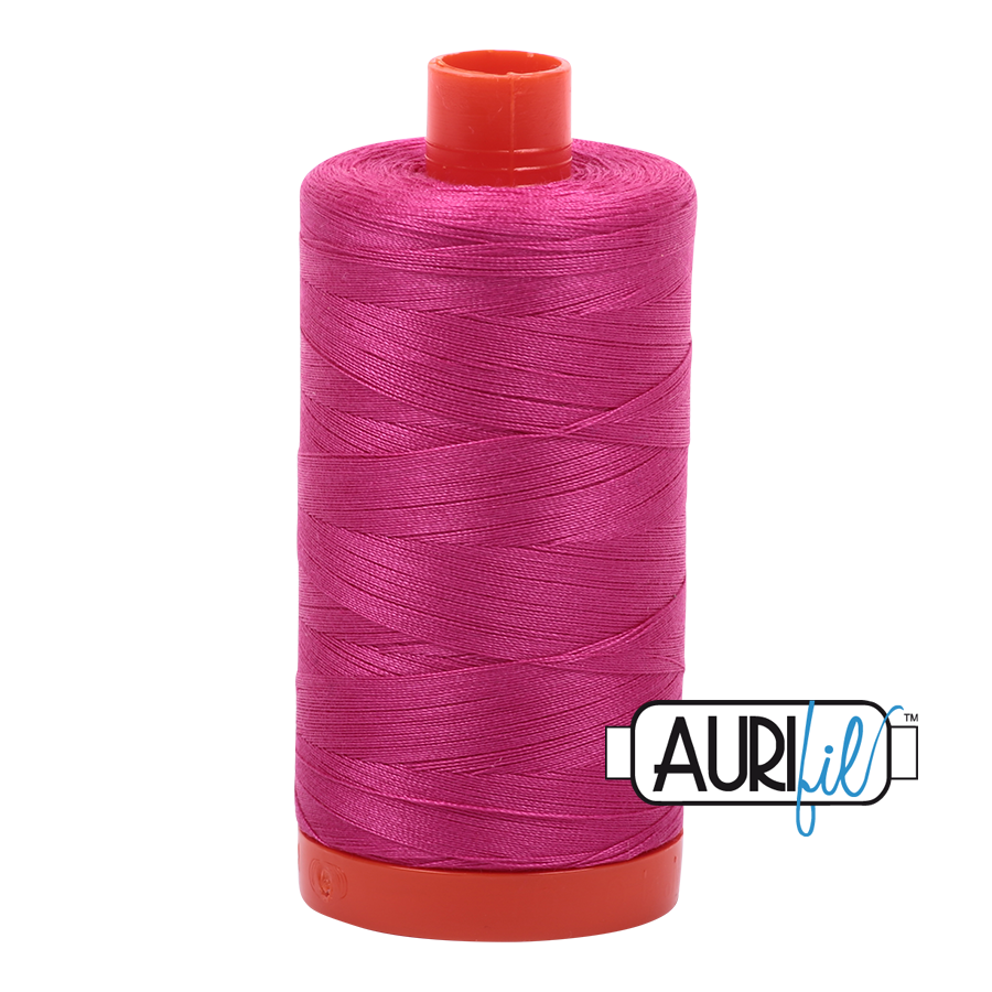 Aurifil 80wt Cotton Thread Large Spool 1300m 4020 Fuchsia