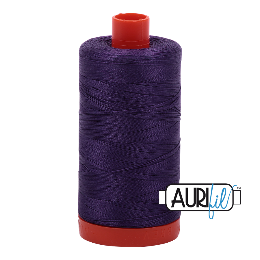 Aurifil 80wt Cotton Thread Large Spool 1300m 2582 Dark Violet