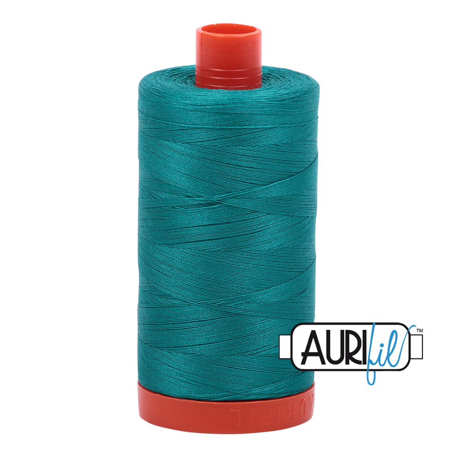 Aurifil 80wt Cotton Thread Large Spool 1300m 4093 Jade