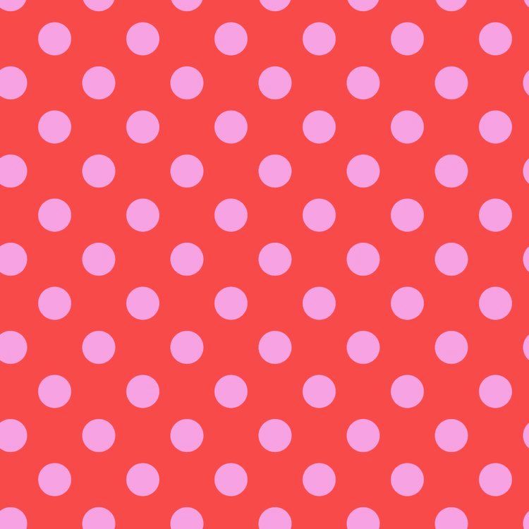 Tula Pink True Colors Pom Poms Poppy Spot Polkadot Geometric Blender Cotton Fabric