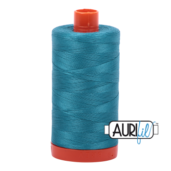 Aurifil 50wt Cotton Thread Large Spool 1300m 4182 Dark Turquoise