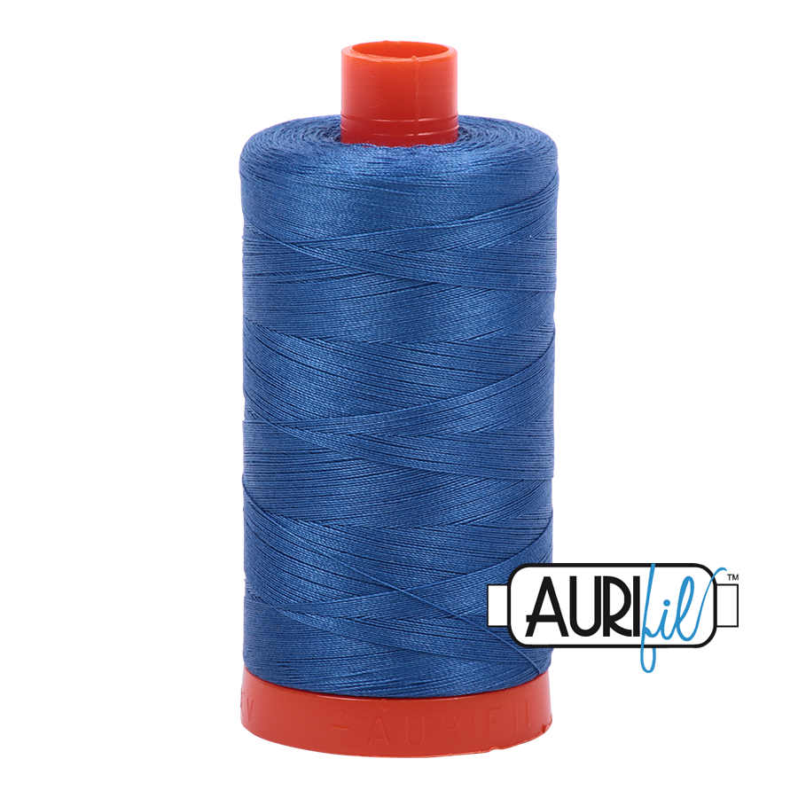Aurifil 80wt Cotton Thread Large Spool 1300m 2730 Delft Blue