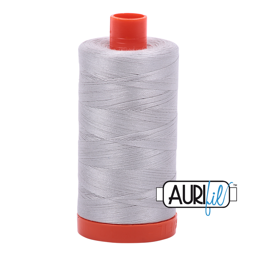 Aurifil 50wt Cotton Thread Large Spool 1300m 2615 Aluminium