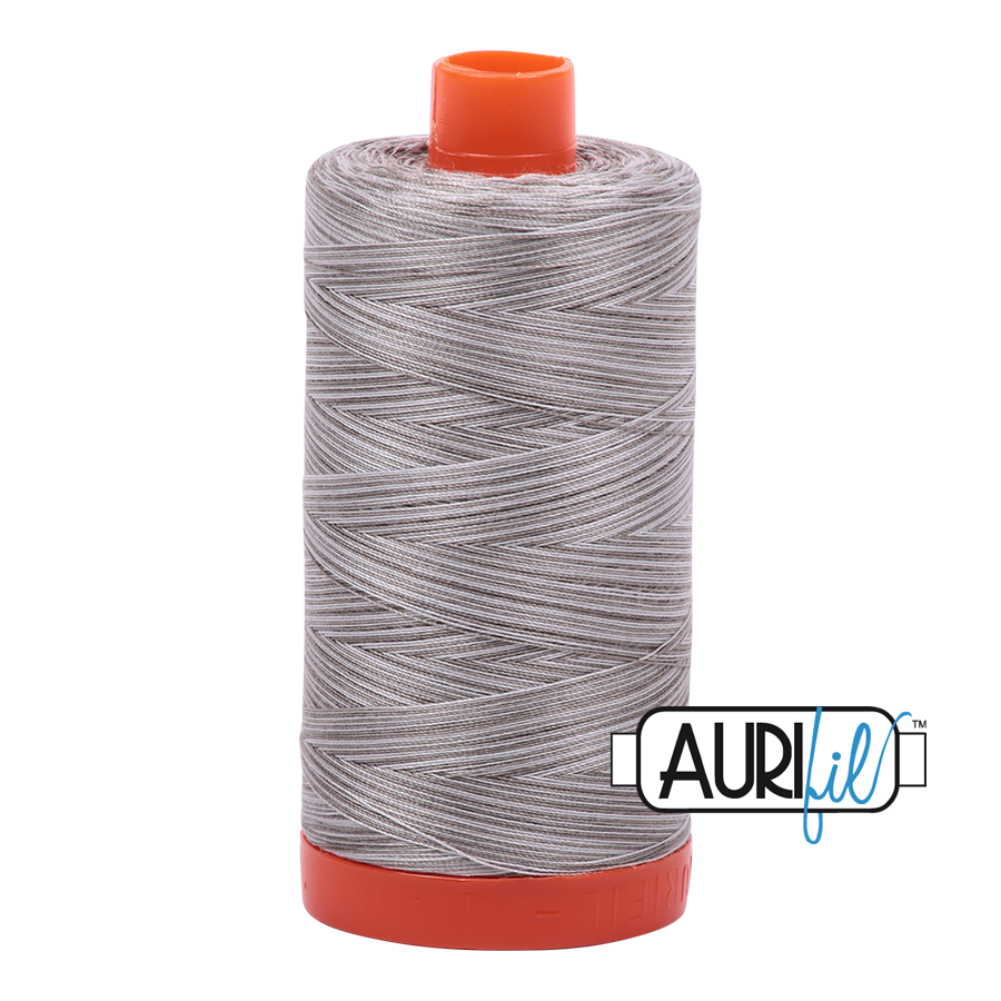 Aurifil 50wt Cotton Thread Large Spool 1300m 4670 Silver Fox