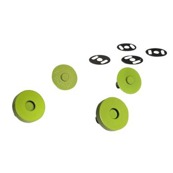 Sassafras Lane Colourful Magnetic Snaps Hardware Lime for Bag and Purse Making - Set of 2