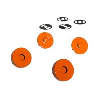Sassafras Lane Colourful Magnetic Snaps Hardware Orange for Bag and Purse Making - Set of 2