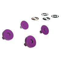 Sassafras Lane Colourful Magnetic Snaps Hardware Purple for Bag and Purse Making - Set of 2