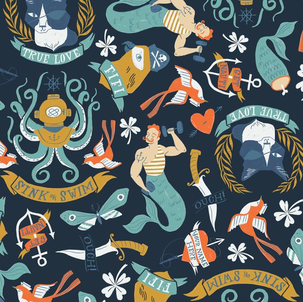 Sink or Swim Tattoo Blueprint Sailor Tattoos Navy Nautical Rae Ritchie Dear