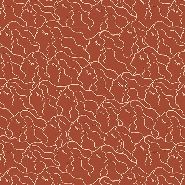Ruby Star Society Rayon 2019 She Cayenne Faces Viscose Challis Fabric
