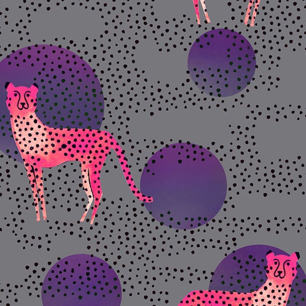Ruby Star Society Rayon 2019 Moon Cheetah Grey Viscose Challis Fabric