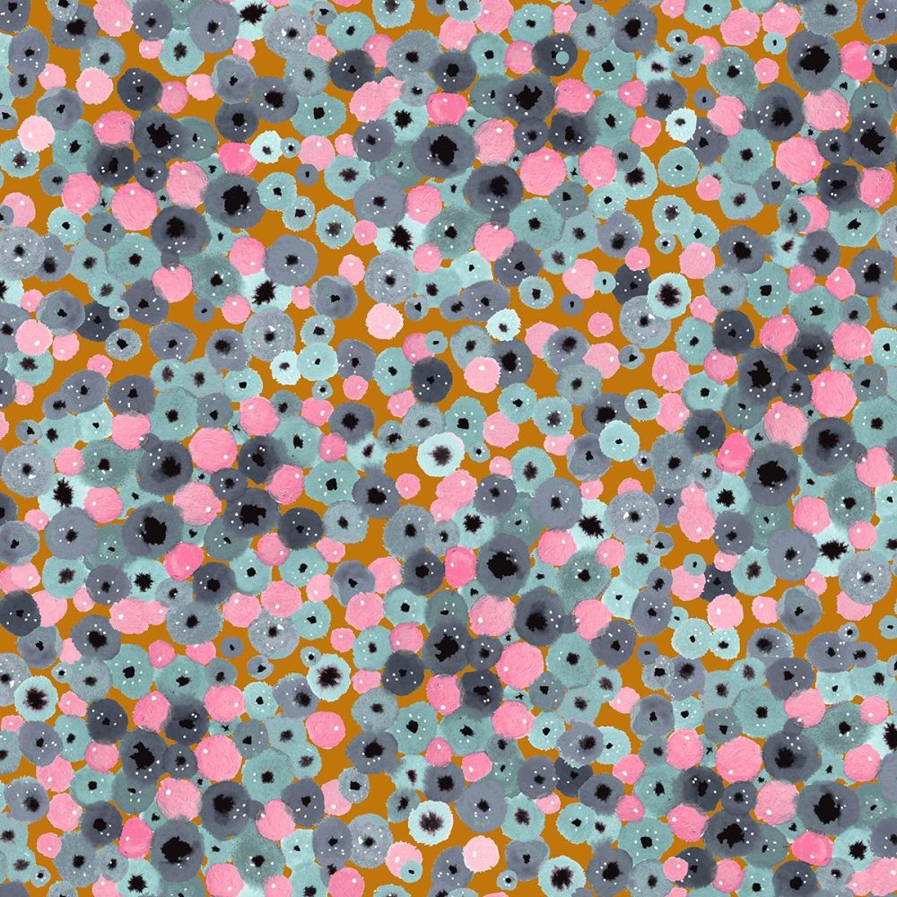 Girl's Club Flower Fountain Slate Ditsy Floral Flower Abstract Piet En Kees
