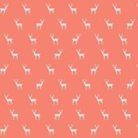 Golden Days Deer Coral Tiny Stag Cotton Fabric