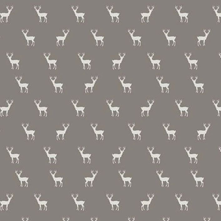 Golden Days Deer Taupe Tiny Stag Cotton Fabric