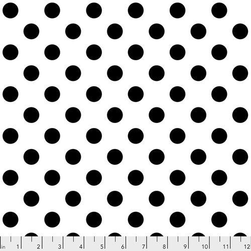 PRE-ORDER Tula Pink LINEWORK Pom Poms Paper Black White Spot Geometric Blen