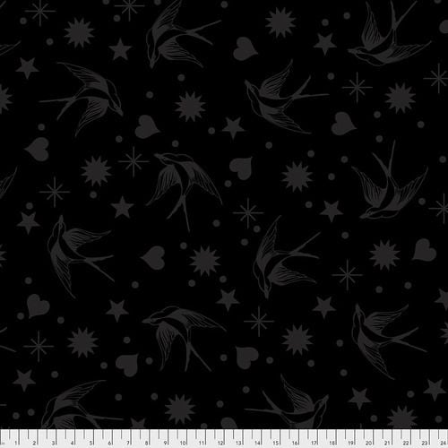 PRE-ORDER Tula Pink LINEWORK Fairy Flakes Ink Monochrome Cotton Fabric