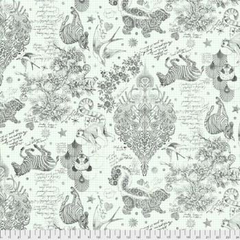 Tula Pink LINEWORK Sketchyer Paper Monochrome Quilt Backing 108" 2.70m Extra Wide Cotton Fabric