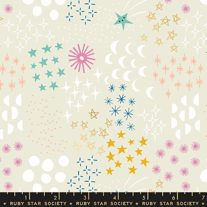 Stellar Final Frontier Natural Geometric Metallic Gold Ruby Star Society Ra