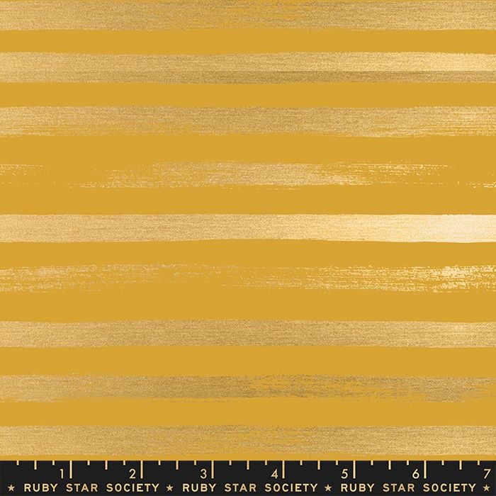 Stellar Zip Goldenrod Geometric Metallic Gold Stripe Ruby Star Society Rash