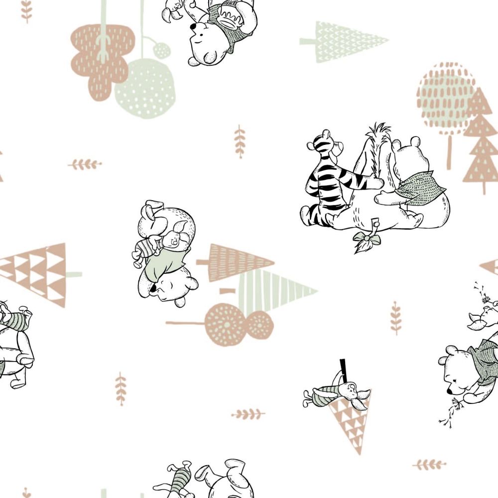Disney Winnie the Pooh and Friends Mini Print Nursery Character Woodland Al