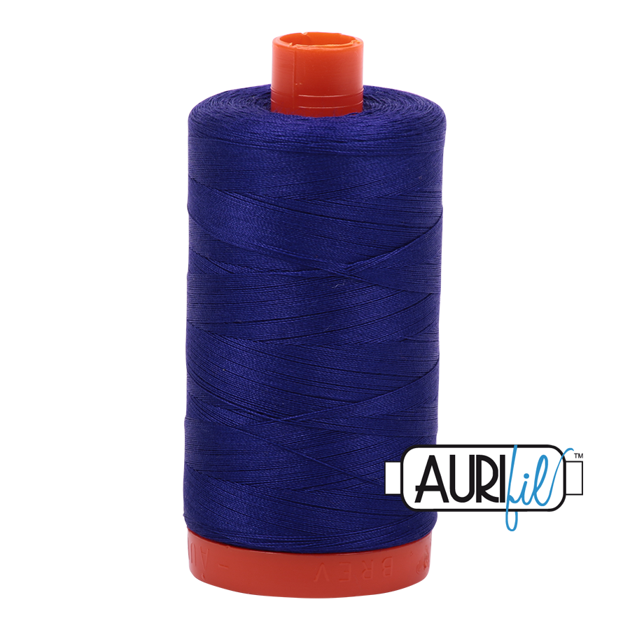 Aurifil 50wt Cotton Thread Large Spool 1300m 1200 Blue Violet