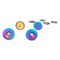 Sassafras Lane Colourful Magnetic Snaps Hardware Iridescent Rainbow Oil Slick for Bag and Purse Making - Set of 2
