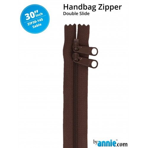 By Annie 30" Handbag Zipper Double Slide Sable Zip