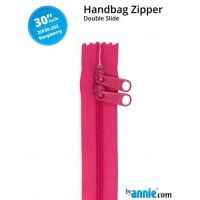 By Annie 30" Handbag Zipper Double Slide Raspberry Zip
