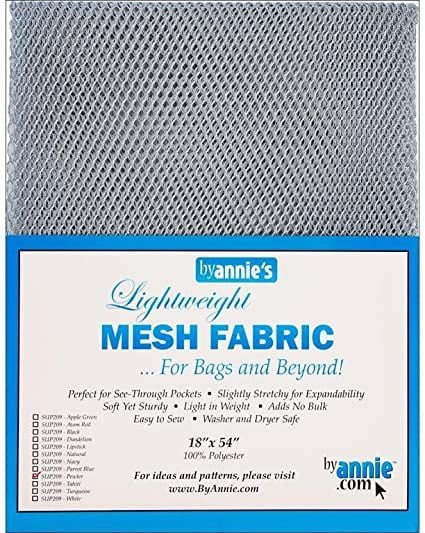 By Annie Lightweight Mesh Fabric Pewter 18 in x 54 in 