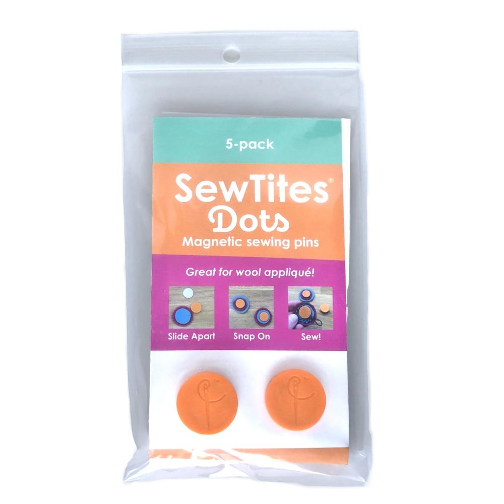 DUE IN STOCK 06/07/20  SewTites Dots Magnetic Pins for Sewing - Dots 5 Pack