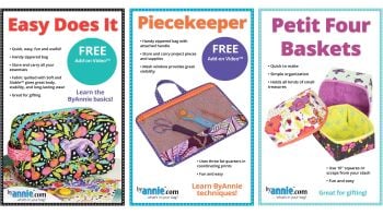 By Annie Beginner Bag Makers 3 Pattern Pack