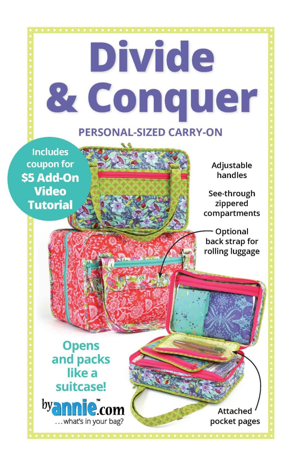 By Annie Divide and Conquer Bag Pattern
