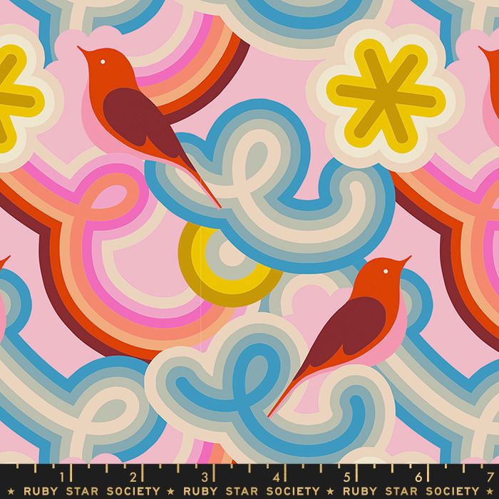 Social Good Morning Peony Pink Ruby Star Society Retro Bird Melody Miller C