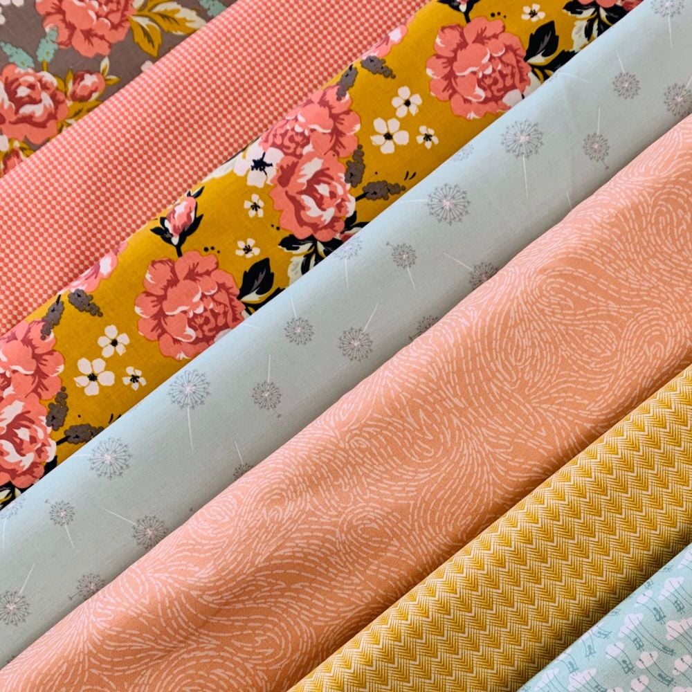 GillyMac Designs Virtual Retreat Fabric Kit - Riley Blake Designs Golden Da