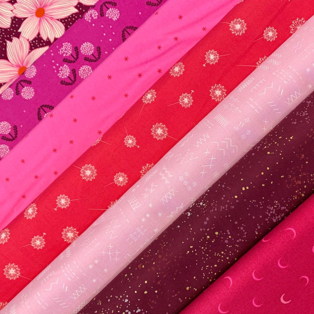 GillyMac Designs Virtual Retreat Fabric Kit - Ruby Star Society Crescent Ni