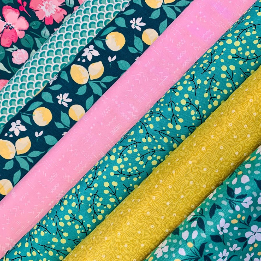 GillyMac Designs Virtual Retreat Fabric Kit - Tessie Fay Lemonade