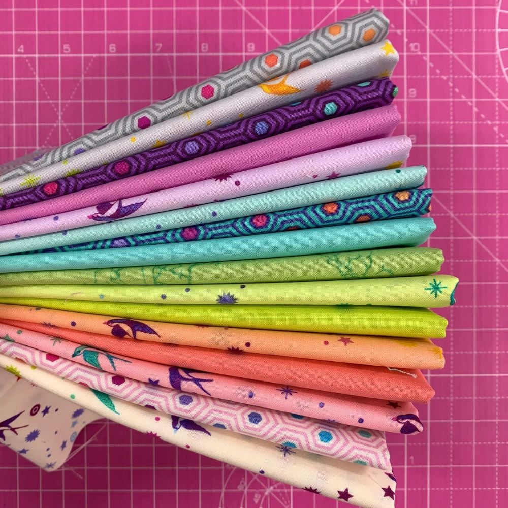 IN STOCK True Colors Fairy Dust LJF Rainbow Tula Pink 7 Long Quarter 9 Inch