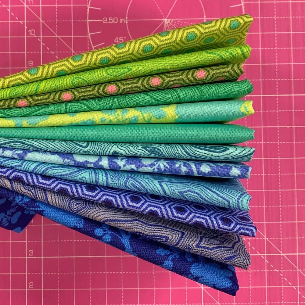 IN STOCK True Colors Rainforest Sky LJF Curated Rainbow Tula Pink 12 Long Q