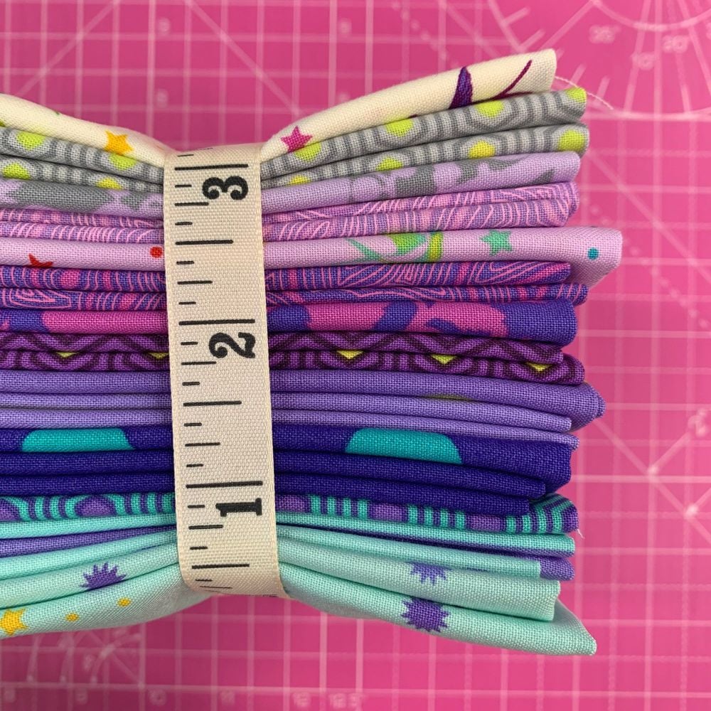 IN STOCK True Colors LJF Tula Pink Peacock 16 Fat Quarter Bundle Cotton Fab