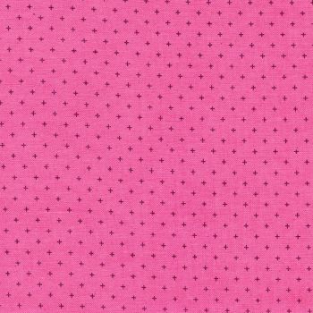 Cotton + Steel Basics Add It Up Lip Gloss Pink Unbleached Plus Cross Blender Coordinate Cotton Fabric