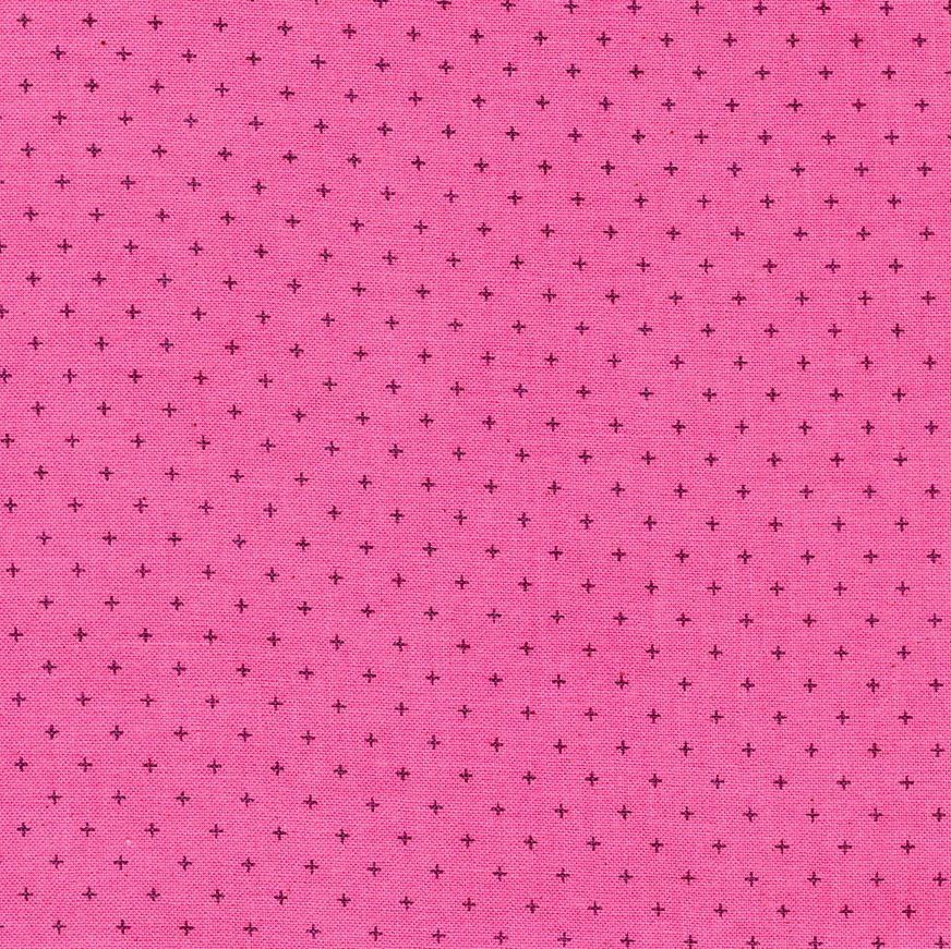 Cotton + Steel Basics Add It Up Lip Gloss Pink Unbleached Plus Cross Blender Coordinate Cotton Fabric