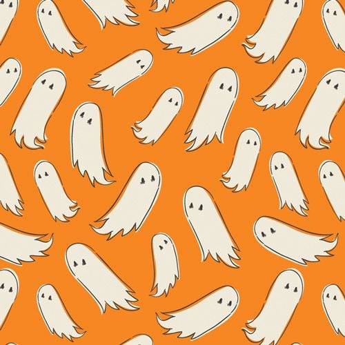 Spooky 'n Sweet Pick-a-Boo Ghosts in Pumpkin Halloween Ghost Hallowe'en Cot