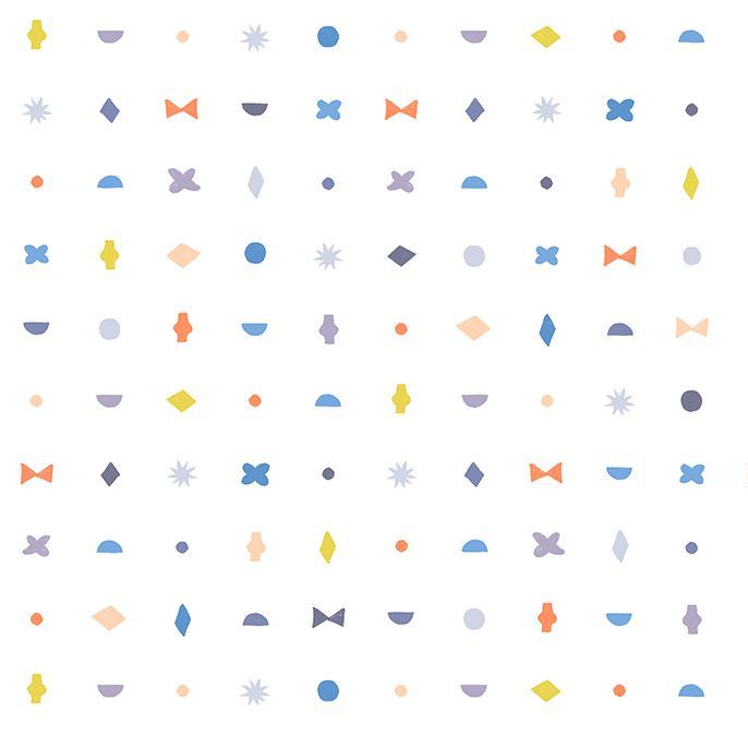 Figo DIY Stamps Geometric Shapes Icons Cotton Fabric