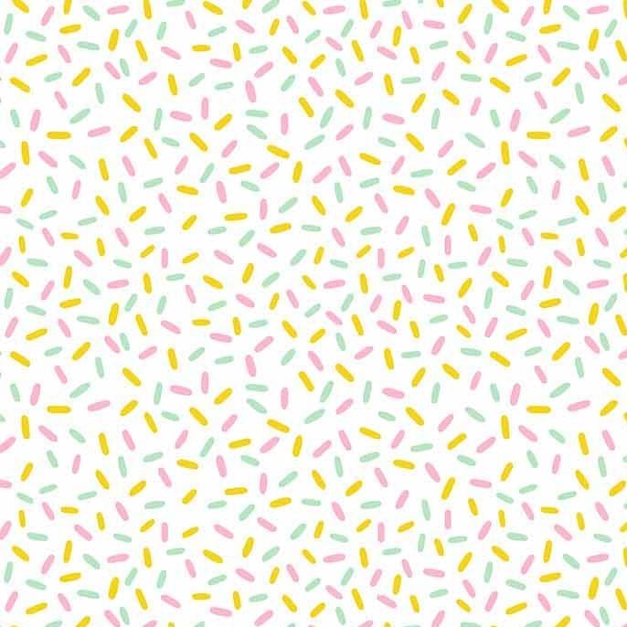 Figo American Road Trip Sprinkles Sugar Rainbow Confetti Dashes Cotton Fabr