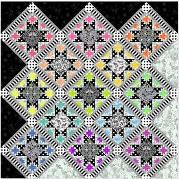 LINEWORK Tula Pink Opening Night Quilt Kit with Fabric Only - Pattern Available online from FreeSpirit Fabrics