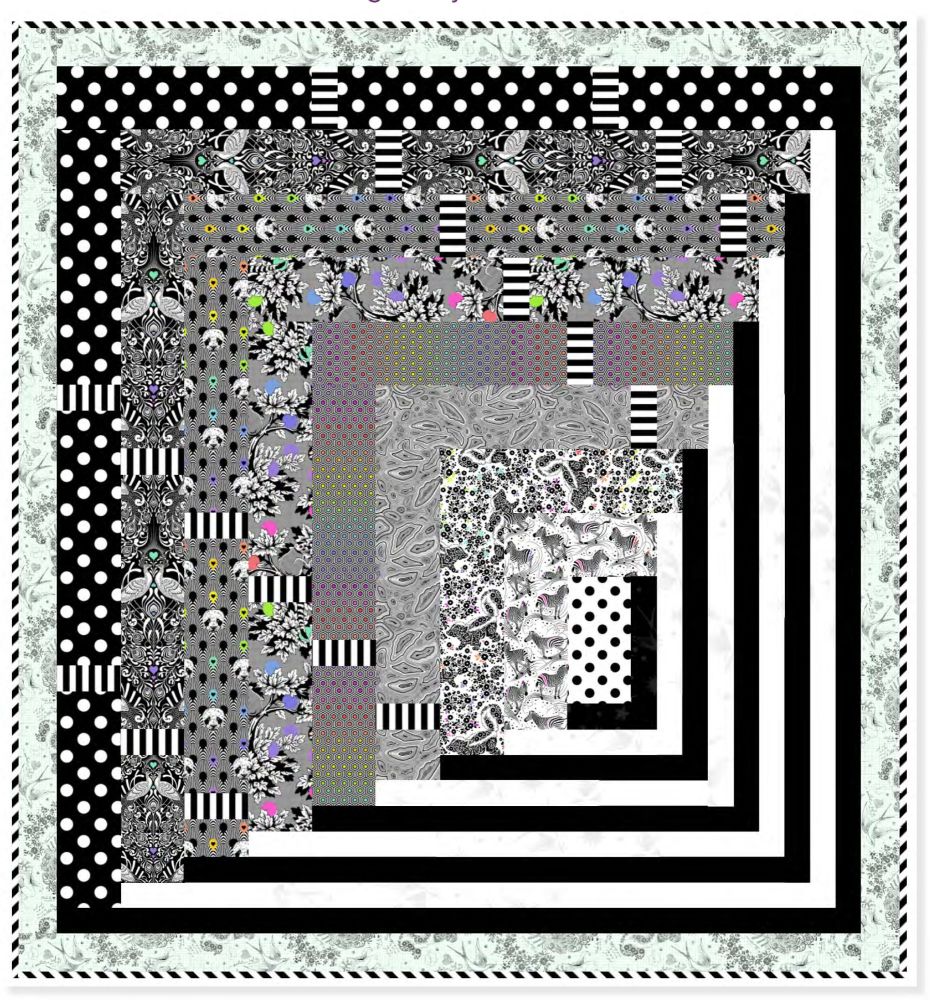 PRE-ORDER LINEWORK Tula Pink Tunnel Vision Quilt Kit with Fabric Only - Pat