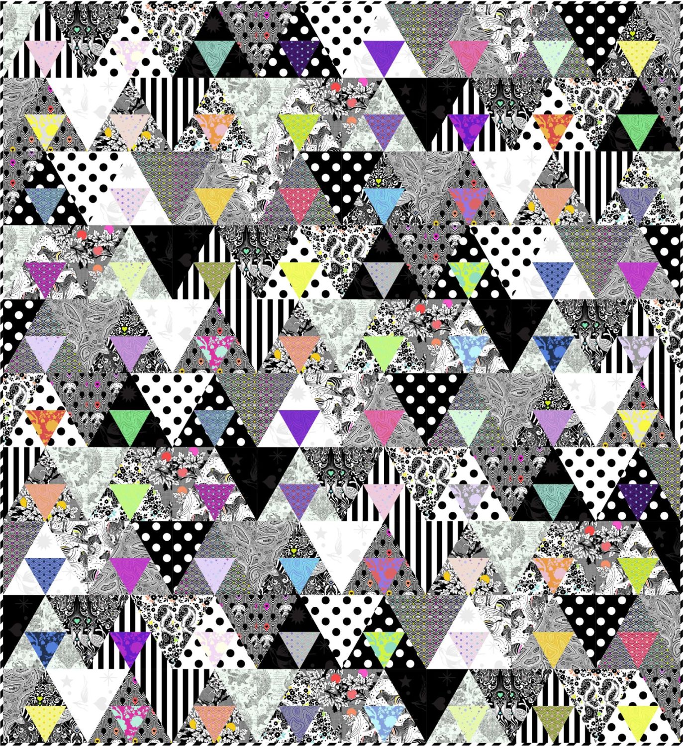 PRE-ORDER LINEWORK Tula Pink Equilateral Quilt Kit with Fabric Only - Pattern Available online ...